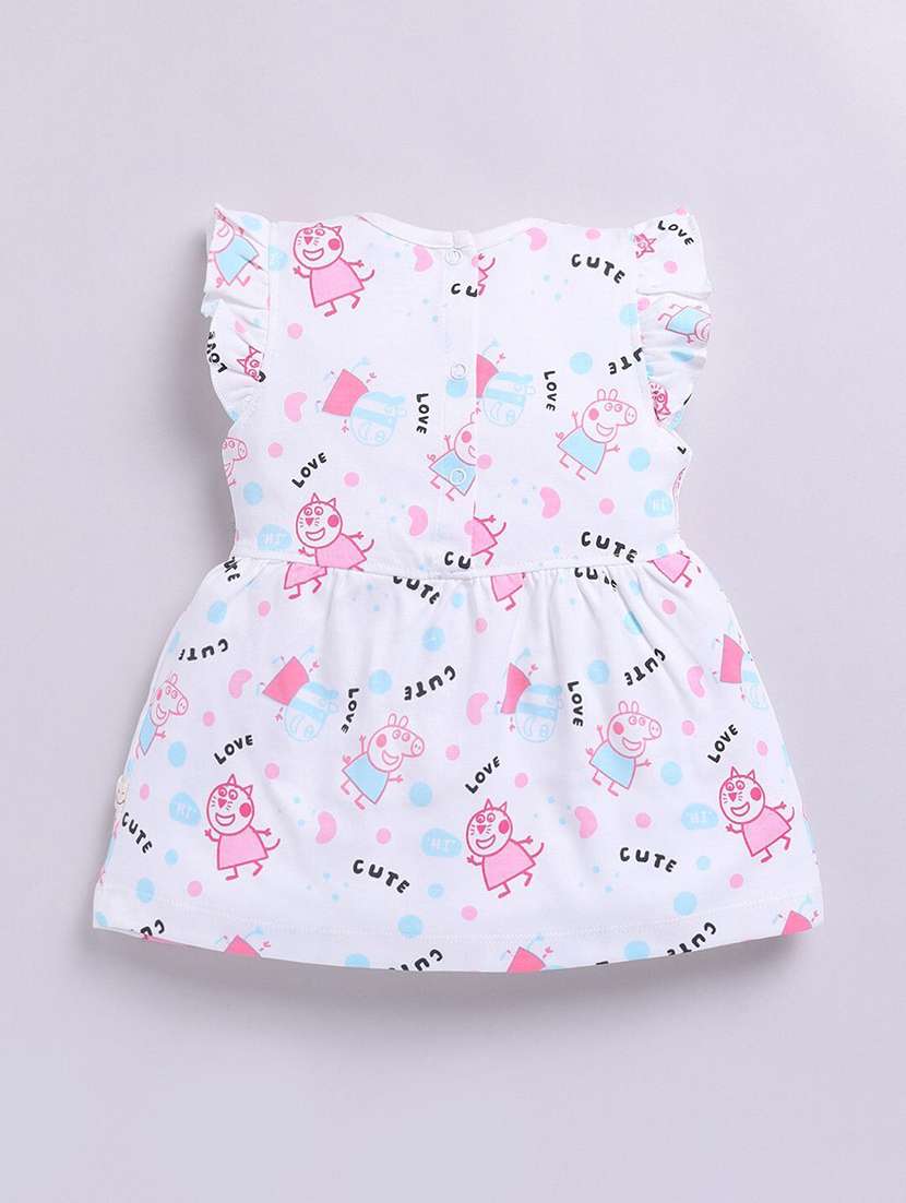 girls printed sleeveless fit & flare dress - 22282535 -  Standard Image - 2