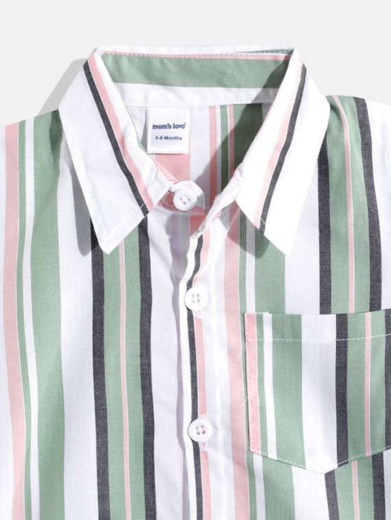 boys striped collared short sleeve shirt - 22283008 -  Standard Image - 2