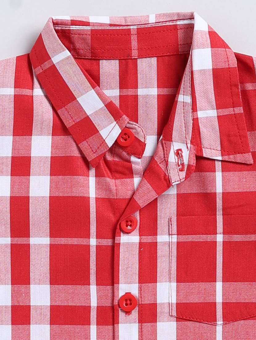 boys checkered collared short sleeve shirt - 22283013 -  Standard Image - 2