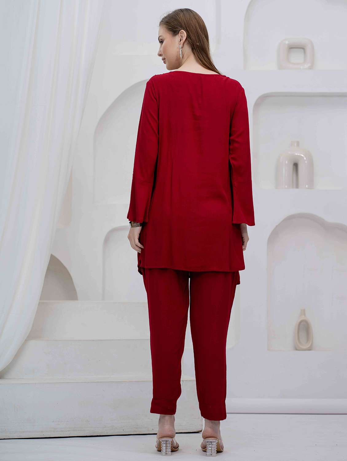 women embroidered long sleeve co-ord set - 22283047 -  Standard Image - 7