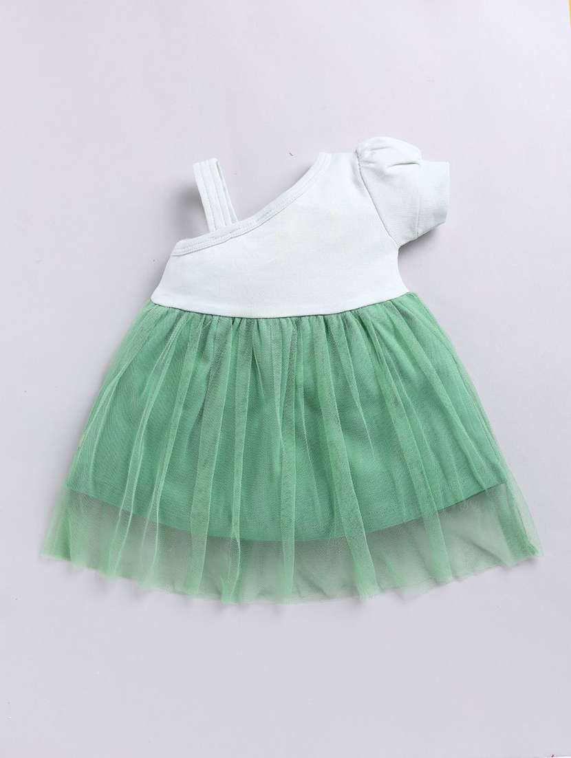 girls printed single shoulder dress - 22283189 -  Standard Image - 2