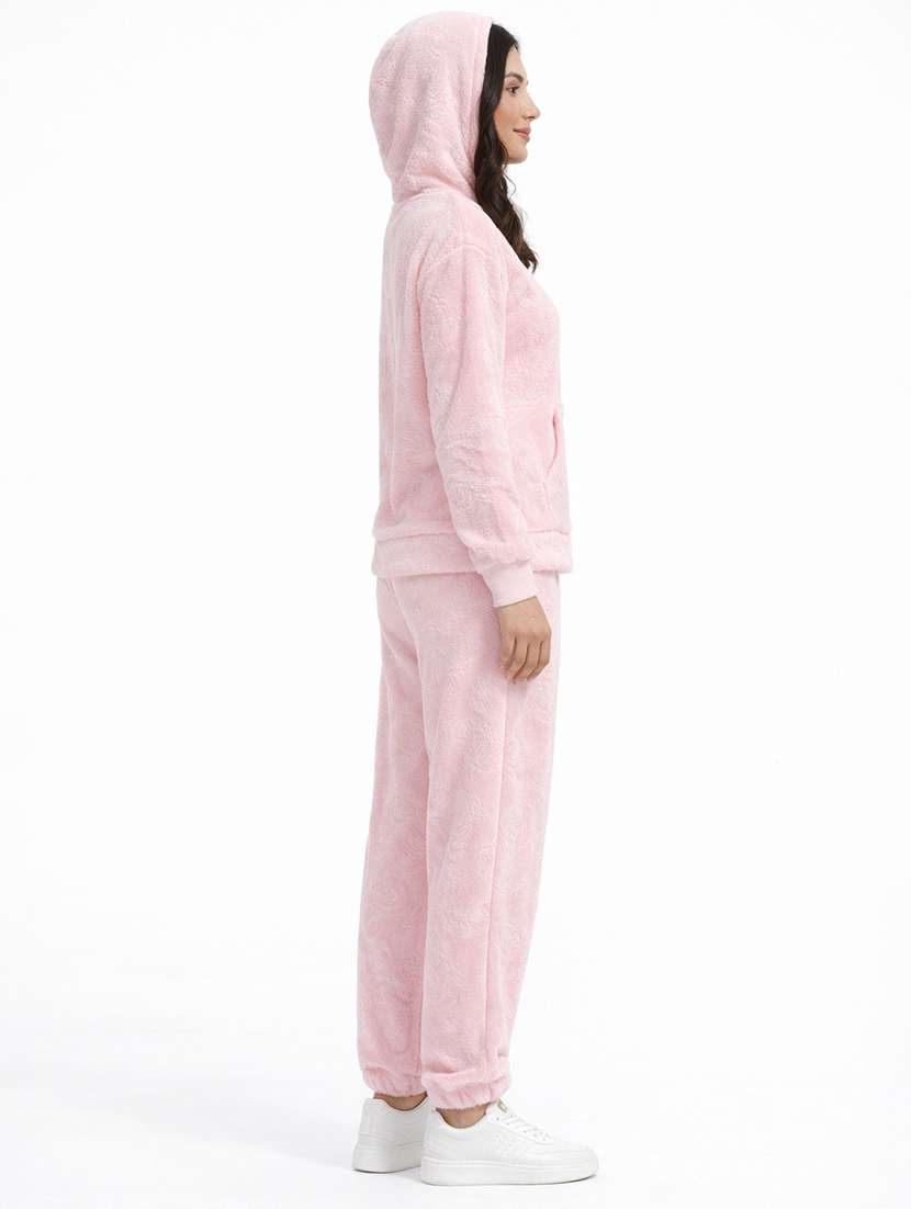 women solid long sleeve nightwear pyjama set - 22283327 -  Standard Image - 2