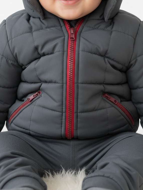 boys solid long sleeve hooded quilted jacket - 22283613 -  Standard Image - 2