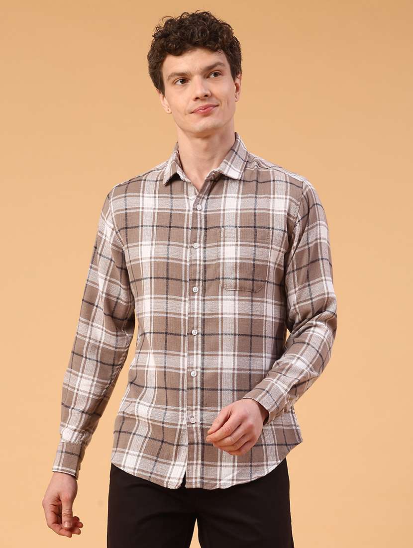 men checkered long sleeve regular fit casual shirt - 22284517 -  Standard Image - 2