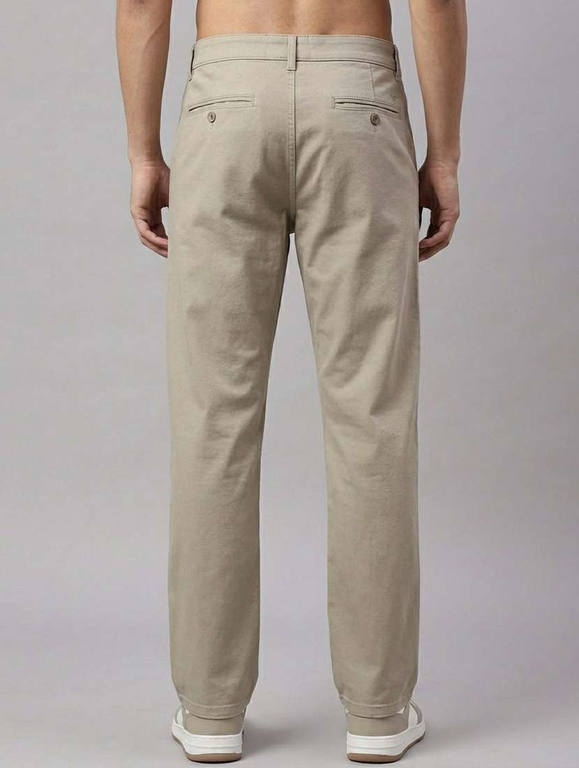 men solid mid rise chinos casual trouser - 22284827 -  Standard Image - 2