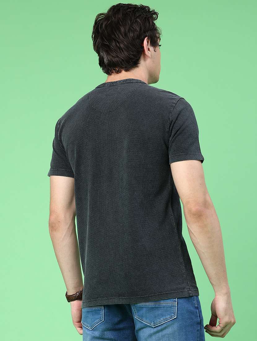 men grey cotton blend plain t-shirt - 22284964 -  Standard Image - 2