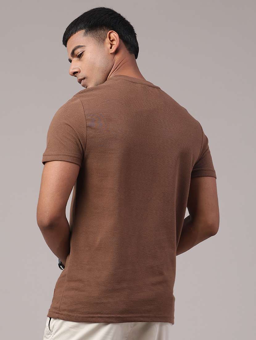 men self design short sleeve slim fit t-shirt - 22284989 -  Standard Image - 2