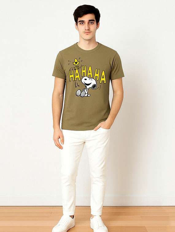 men printed short sleeve regular fit t-shirt - 22285130 -  Standard Image - 2