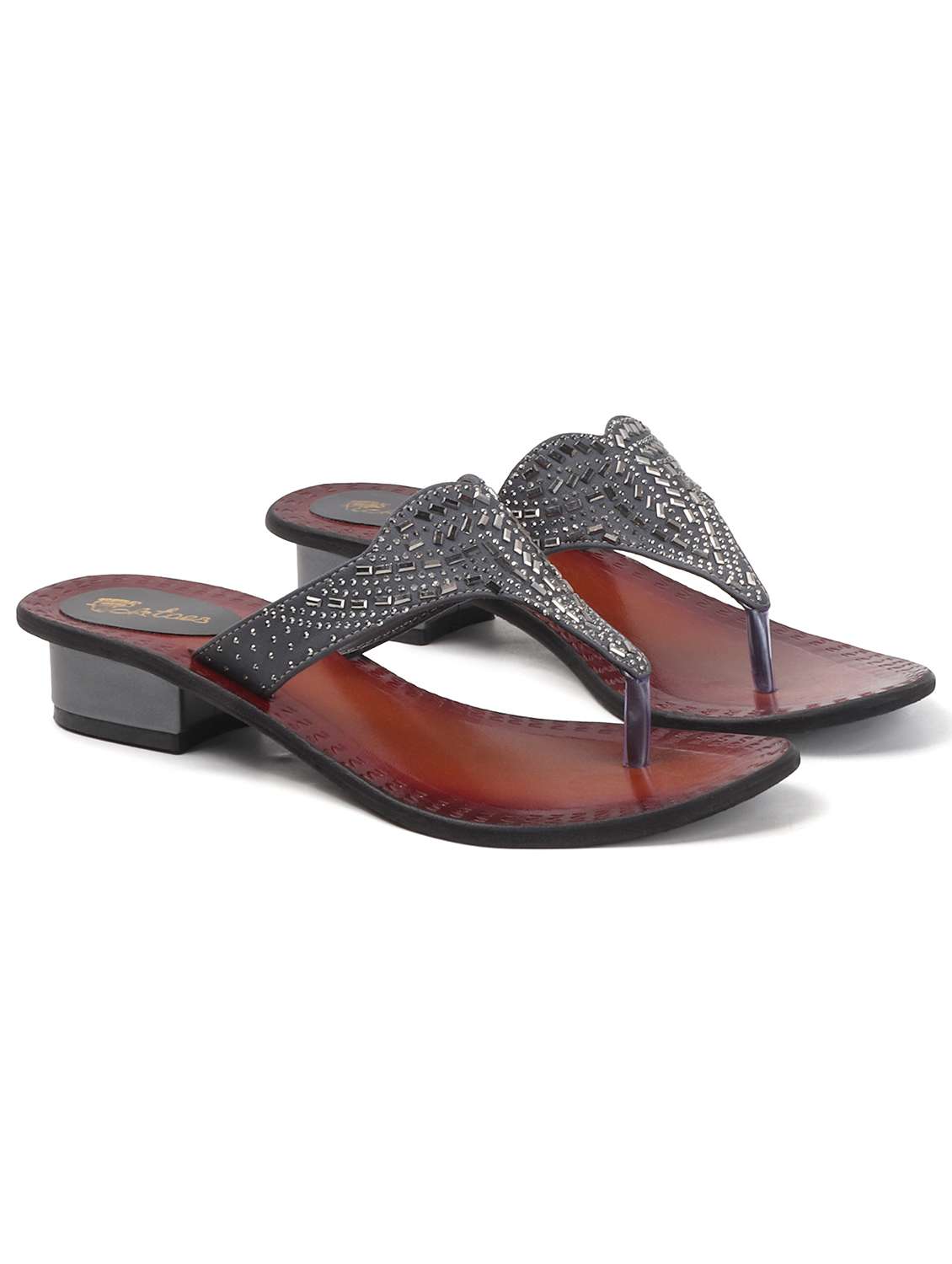 women embellished slip on sandal - 22285349 -  Standard Image - 2