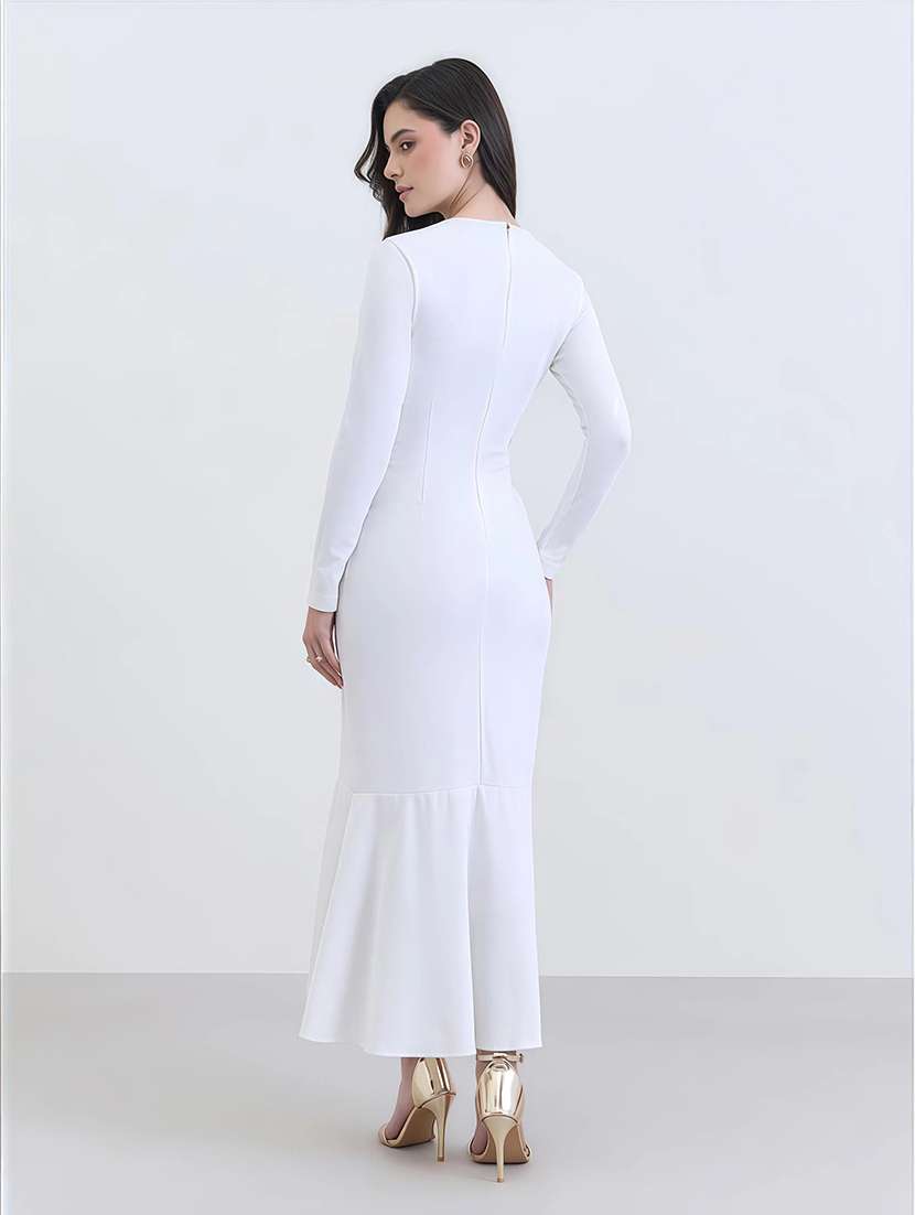 women solid long sleeve bodycon dress - 22285458 -  Standard Image - 2