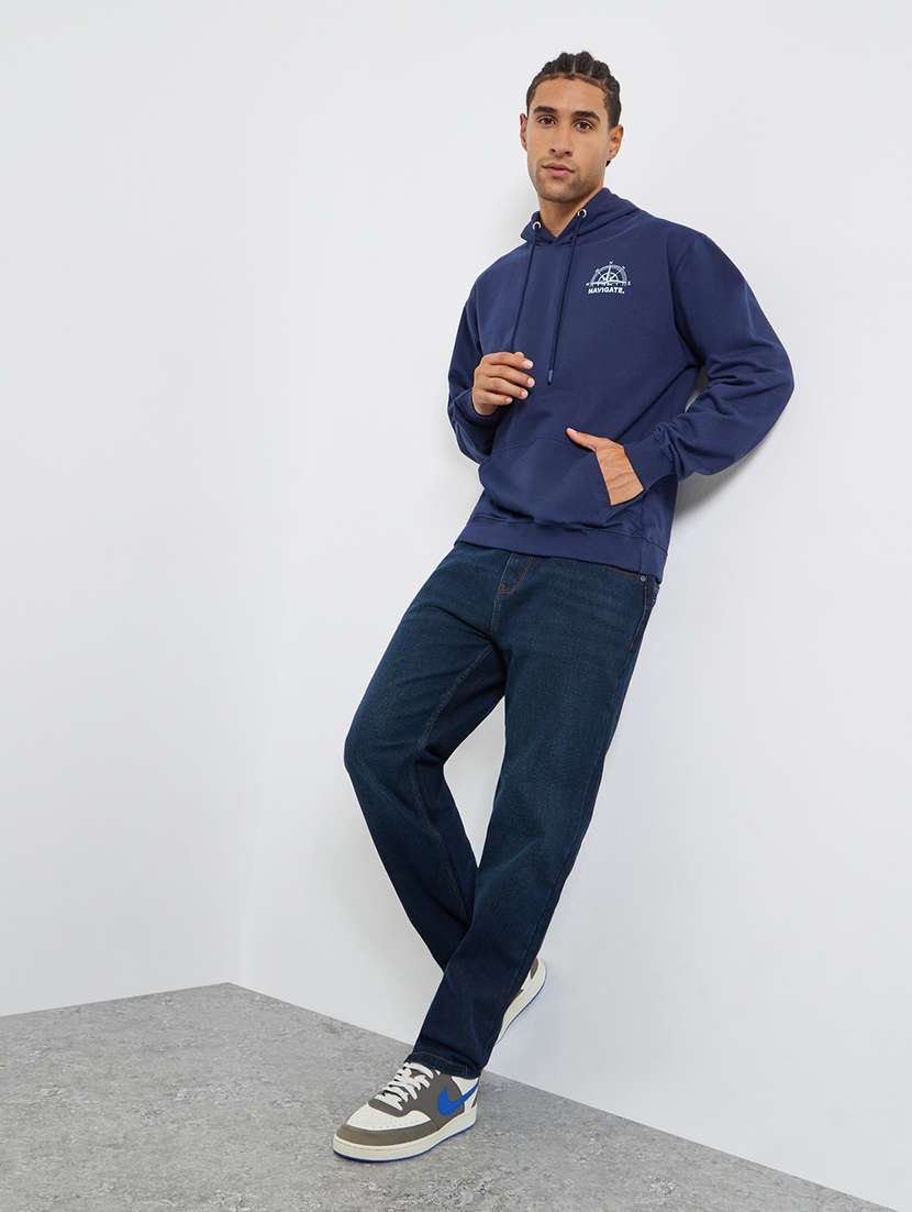 men plain mid rise straight fit jeans - 22285485 -  Standard Image - 2