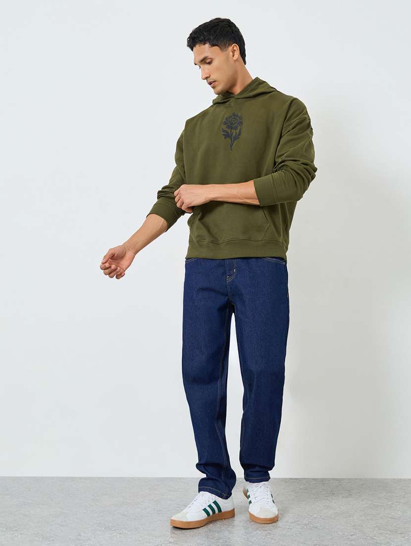 men plain mid rise full length straight fit jeans - 22285489 -  Standard Image - 2