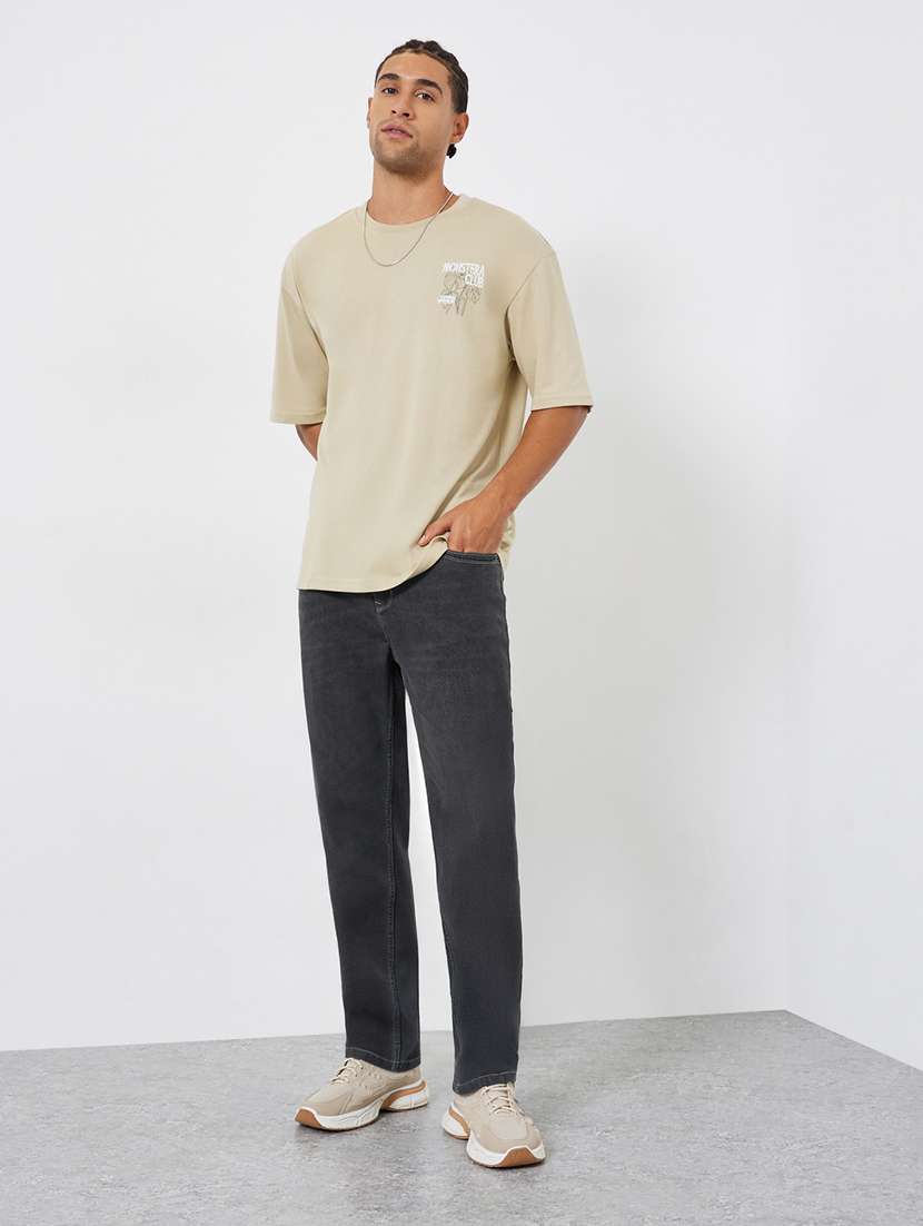 men plain mid rise full length straight fit jeans - 22285493 -  Standard Image - 2