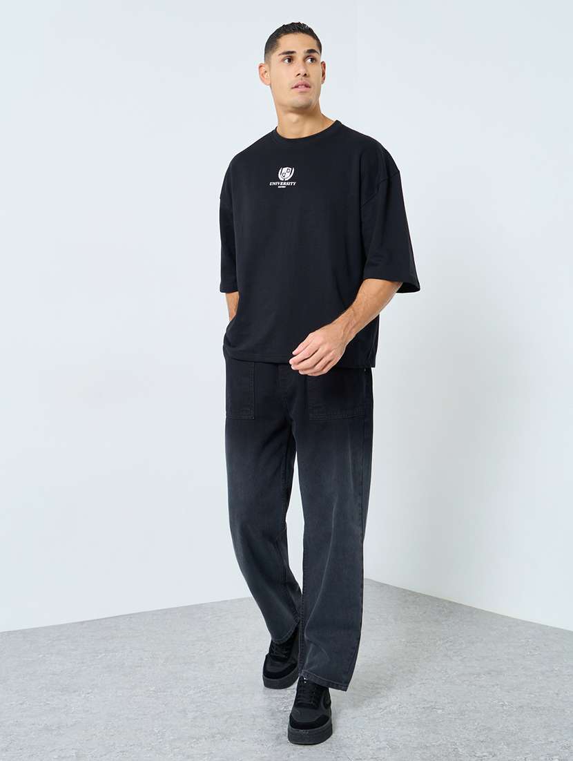 men washed mid rise full length relaxed fit jeans - 22285500 -  Standard Image - 2