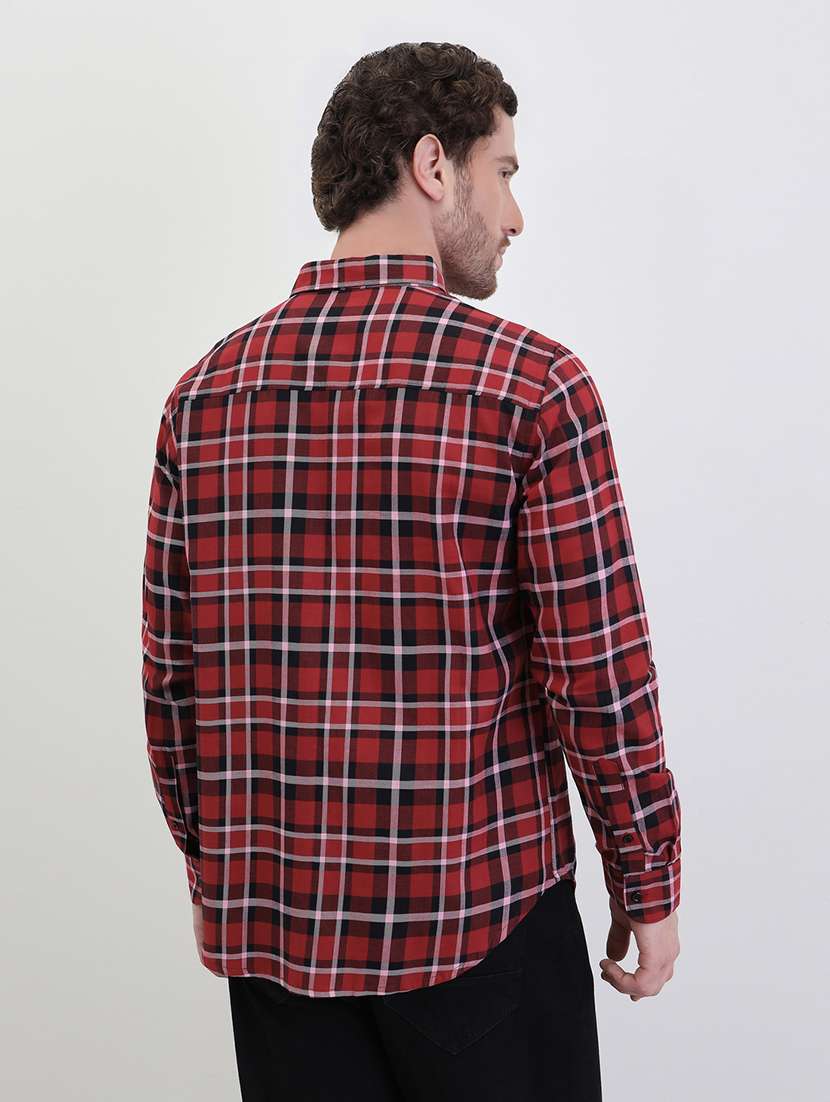 men checkered long sleeve regualr fit casual shirt - 22285503 -  Standard Image - 2