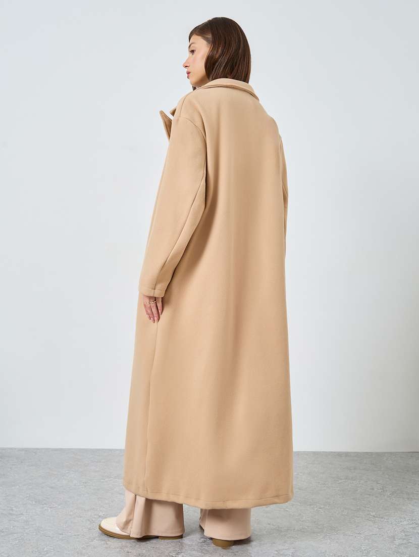 women solid long sleeve trench coat - 22285793 -  Standard Image - 2