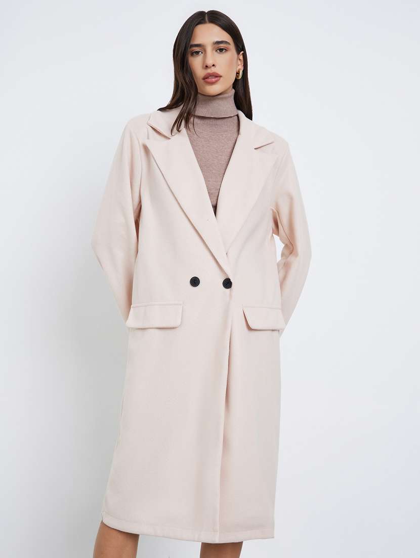 women solid long sleeve trench coat - 22285795 -  Standard Image - 2