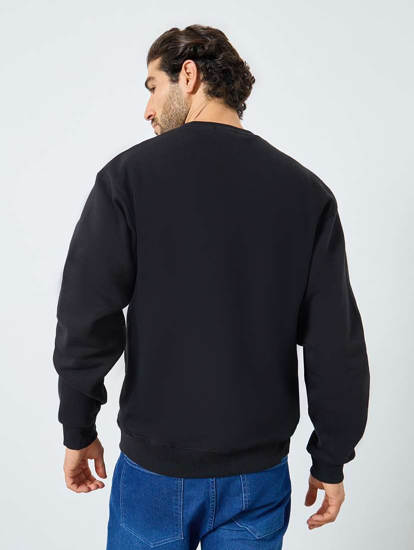 men printed long sleeve oversized sweatshirt - 22285835 -  Standard Image - 2