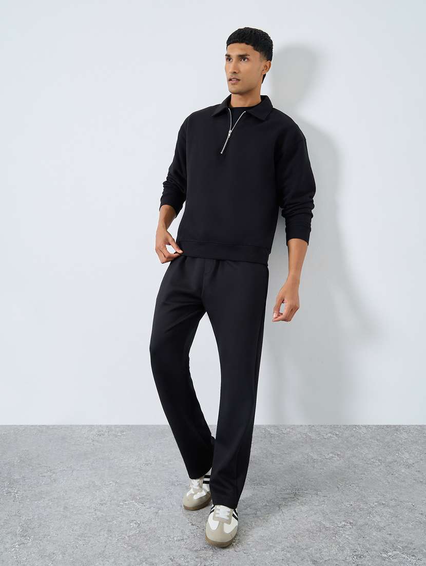 men solid long sleeve oversized sweatshirt - 22285837 -  Standard Image - 2