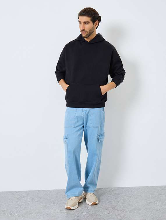 men typographic long sleeve oversized sweatshirt - 22285856 -  Standard Image - 2