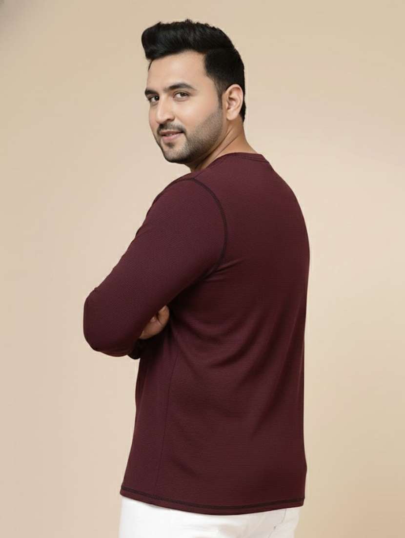 men solid round neck long sleeve t-shirt - 22285883 -  Standard Image - 2