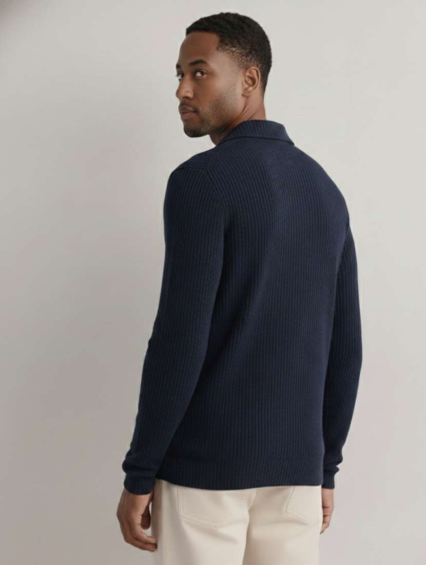 men solid long sleeve polo t-shirt - 22285891 -  Standard Image - 2