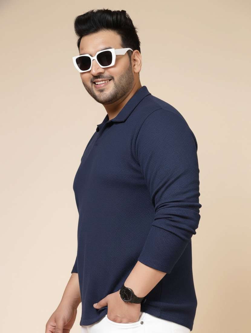 men solid long sleeve polo t-shirt - 22285892 -  Standard Image - 2