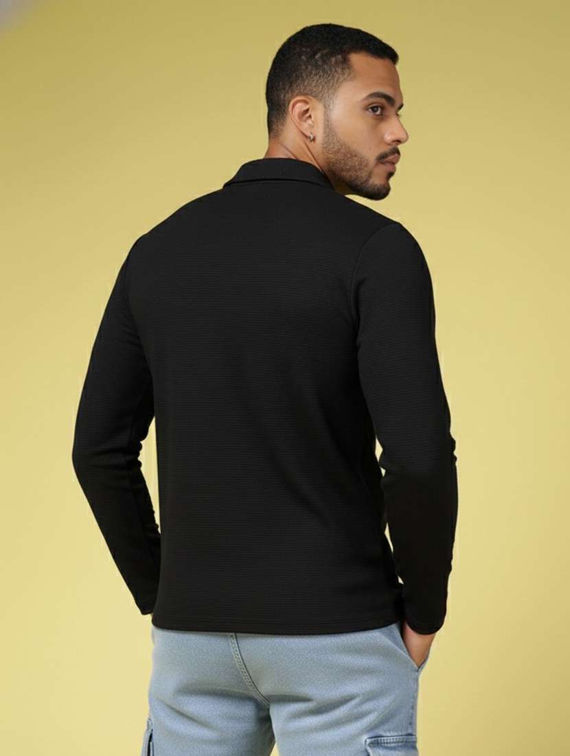 men solid stand collar long sleeve t-shirt - 22285899 -  Standard Image - 2