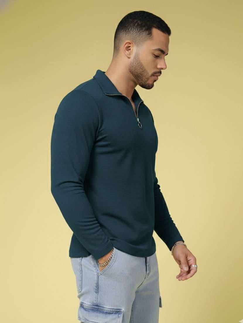 men solid round sleeve polo t-shirt - 22285901 -  Standard Image - 2