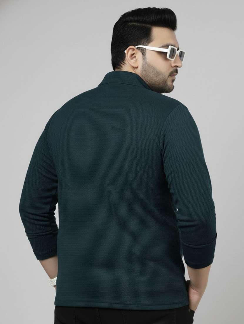 men solid stand collar long sleeve t-shirt - 22285902 -  Standard Image - 2