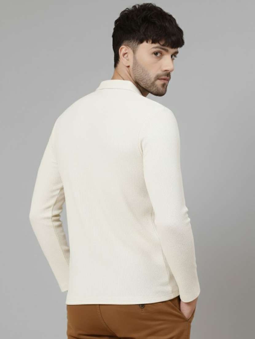 men solid long sleeve polo t-shirt - 22285905 -  Standard Image - 2