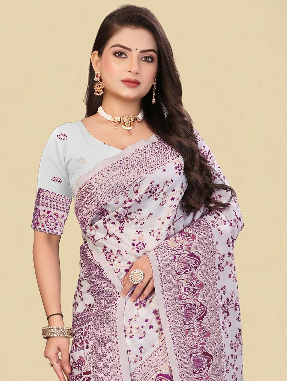 women self design banarasi saree with blouse - 22285914 -  Standard Image - 2