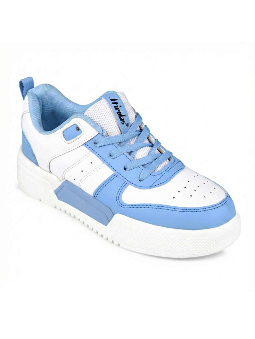 women blue lace-up sneaker