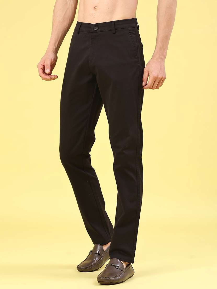 men solid mid rise chinos casual trouser - 22286172 -  Standard Image - 2