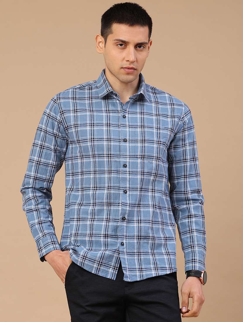 men checkered long sleeve regular fit casual shirt - 22286337 -  Standard Image - 2