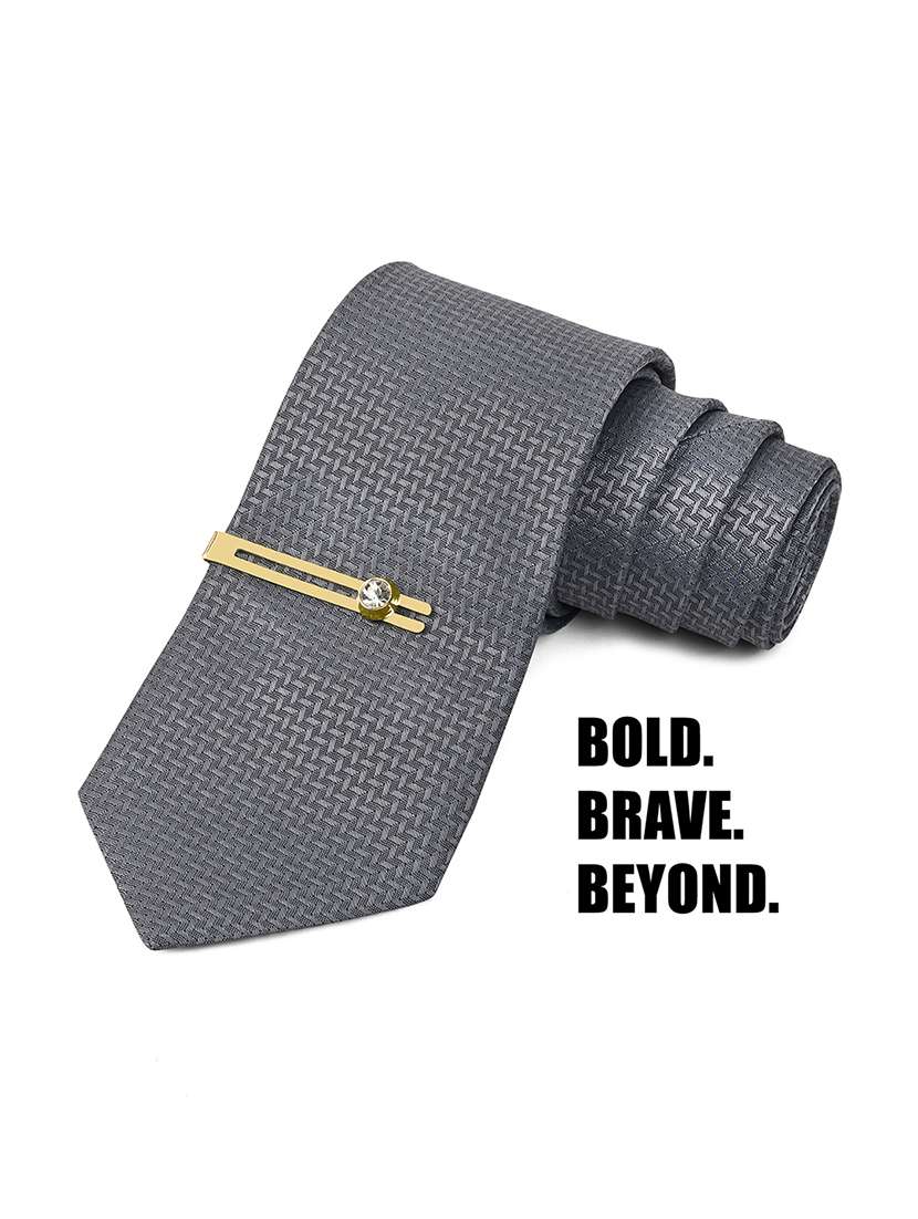 men neck tie set with pocket square & cufflinks brooch tie pin - 22286434 -  Standard Image - 2