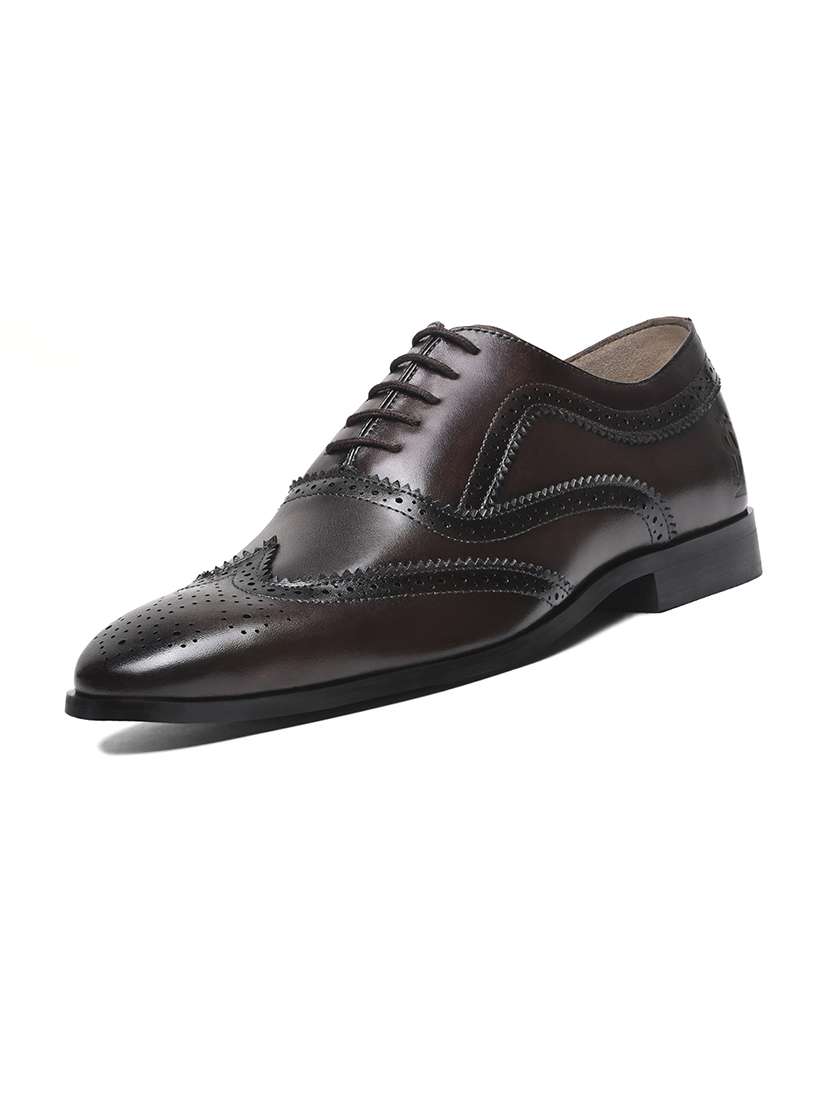 men black solid lace-up derbies - 22286545 -  Standard Image - 2