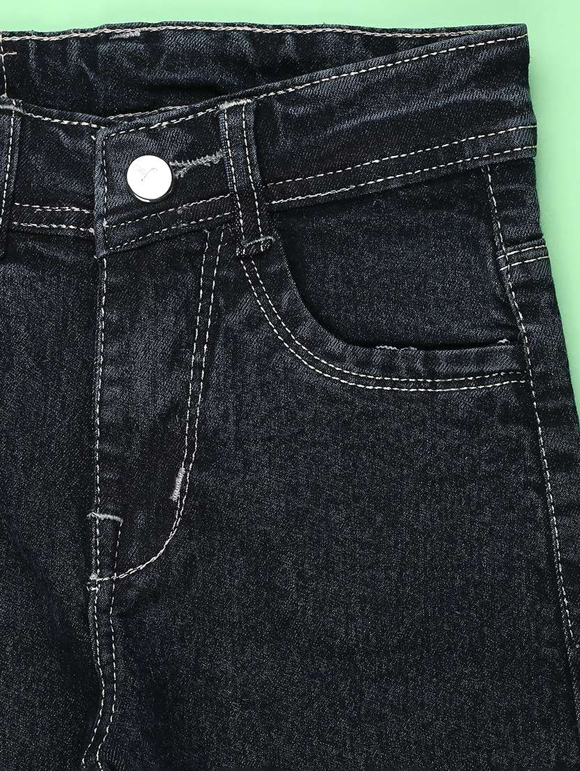 girls plain mid rise straight fit jeans - 22286852 -  Standard Image - 2