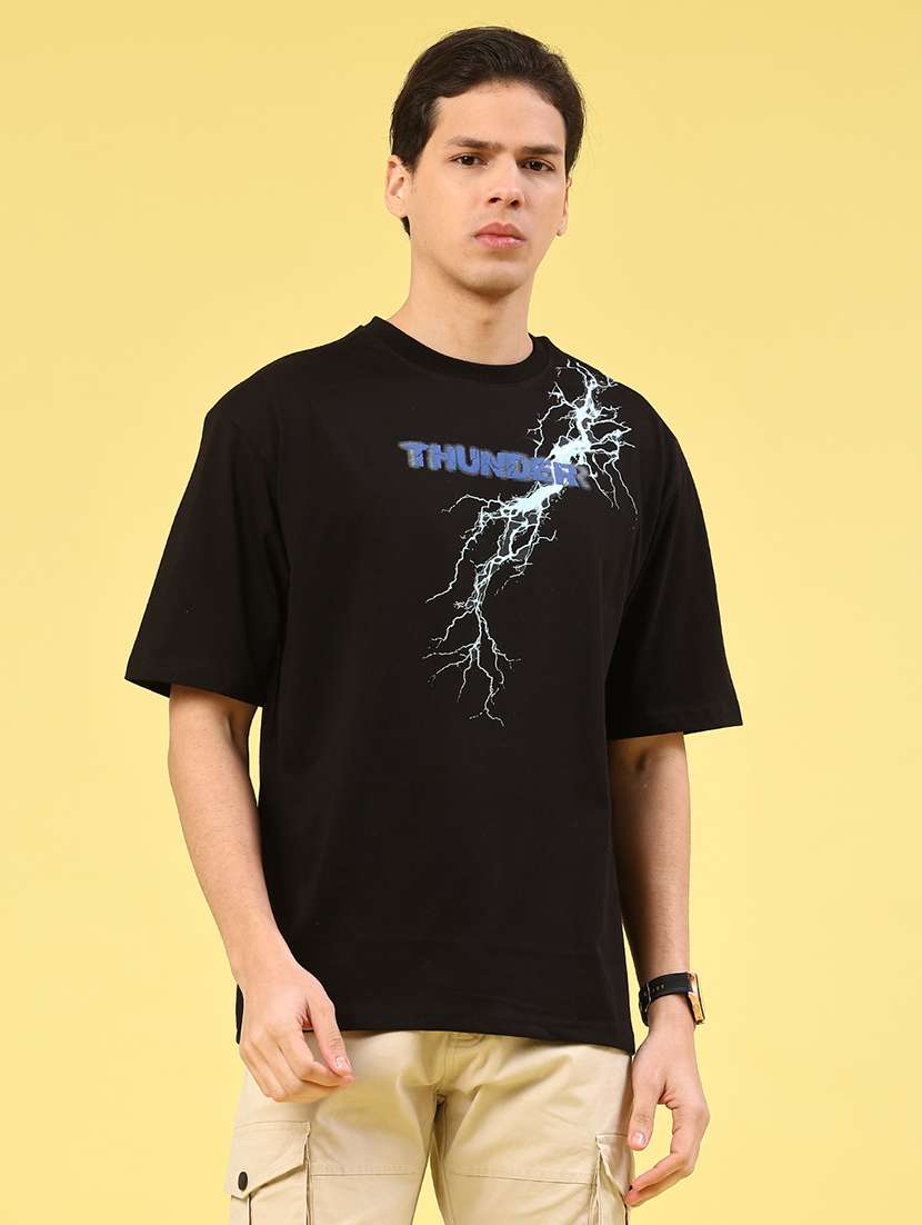men black cotton blend plain t-shirt - 22286904 -  Standard Image - 2