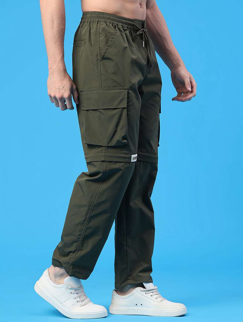 men solid mid rise regular fit cargo - 22286922 -  Standard Image - 2