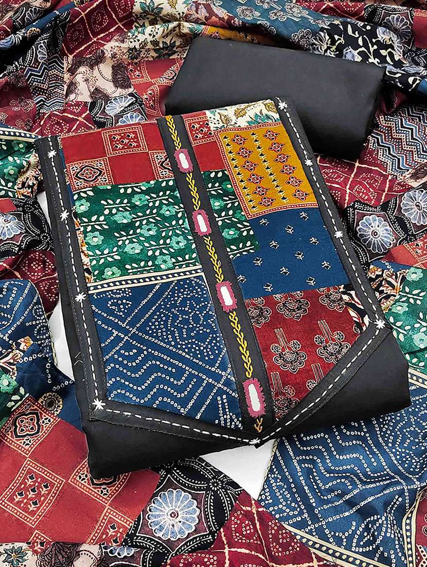 women printed unstitched suit set