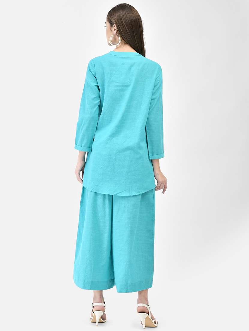 women solid long sleeve a-line kurti - 22287121 -  Standard Image - 2
