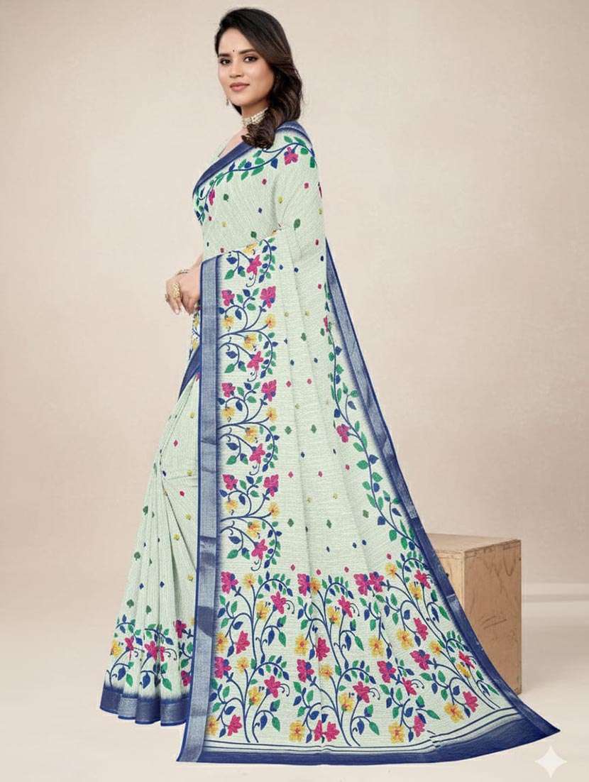 Women Self Design Handloom Saree With Blouse - 22287129 -  Standard Image - 2