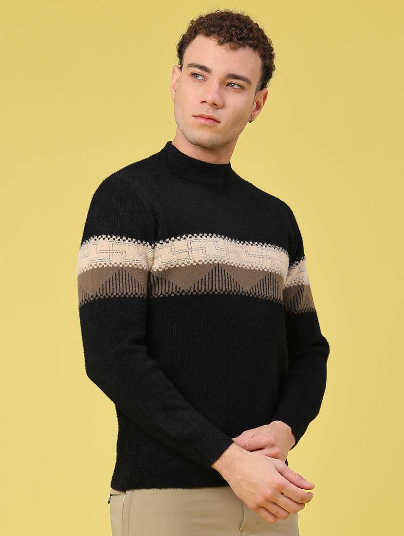 men self design long sleeve regular fit pullover  - 22287361 -  Standard Image - 2