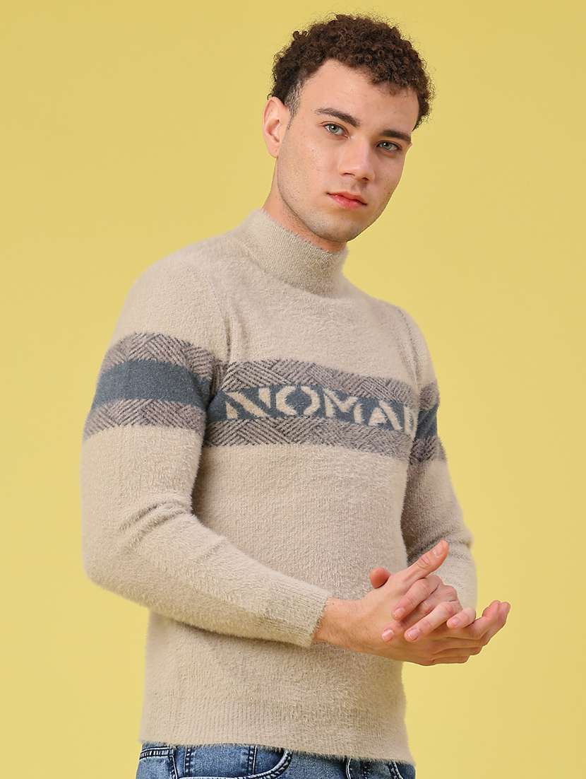 men self design long sleeve regular fit pullover  - 22287362 -  Standard Image - 2