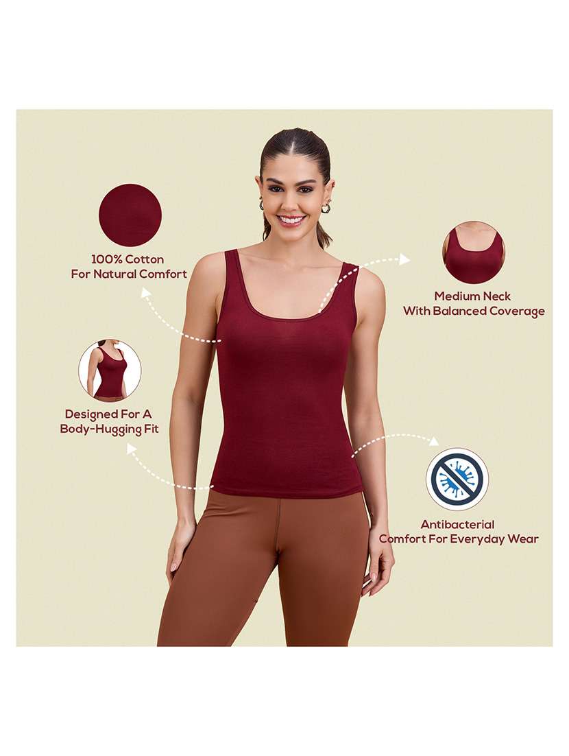 women pack of 3 solid sleeveless camisole - 22287622 -  Standard Image - 7