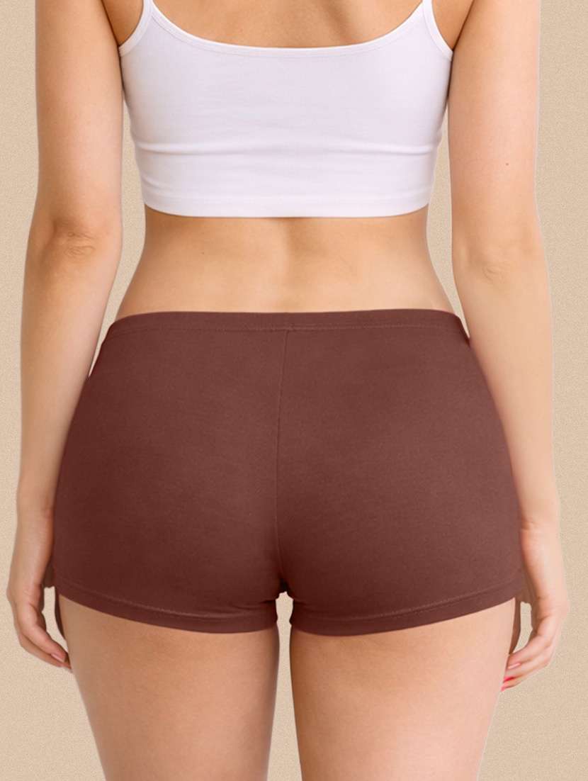 women pack of 3 solid boy shorts panty - 22287629 -  Standard Image - 2