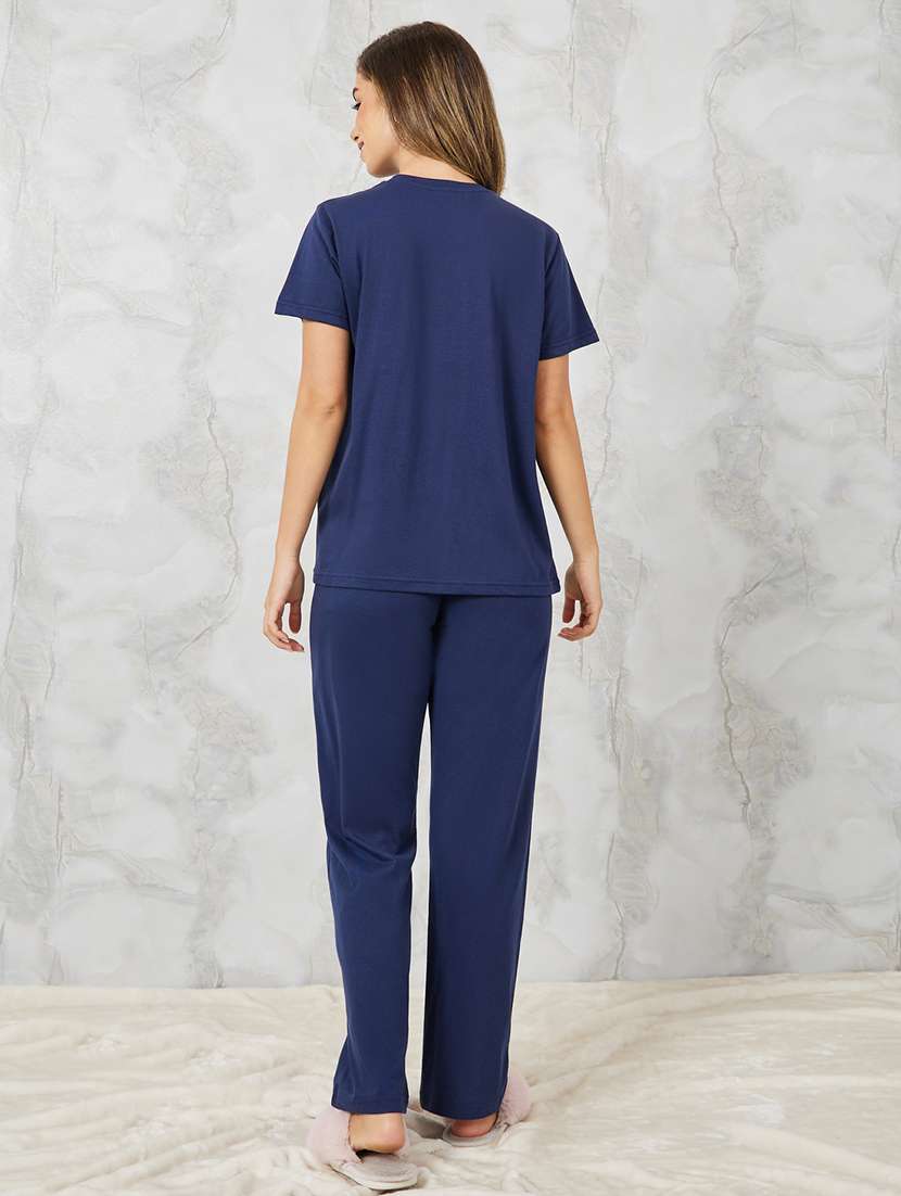 women printed nightwear pajama set - 22287845 -  Standard Image - 2