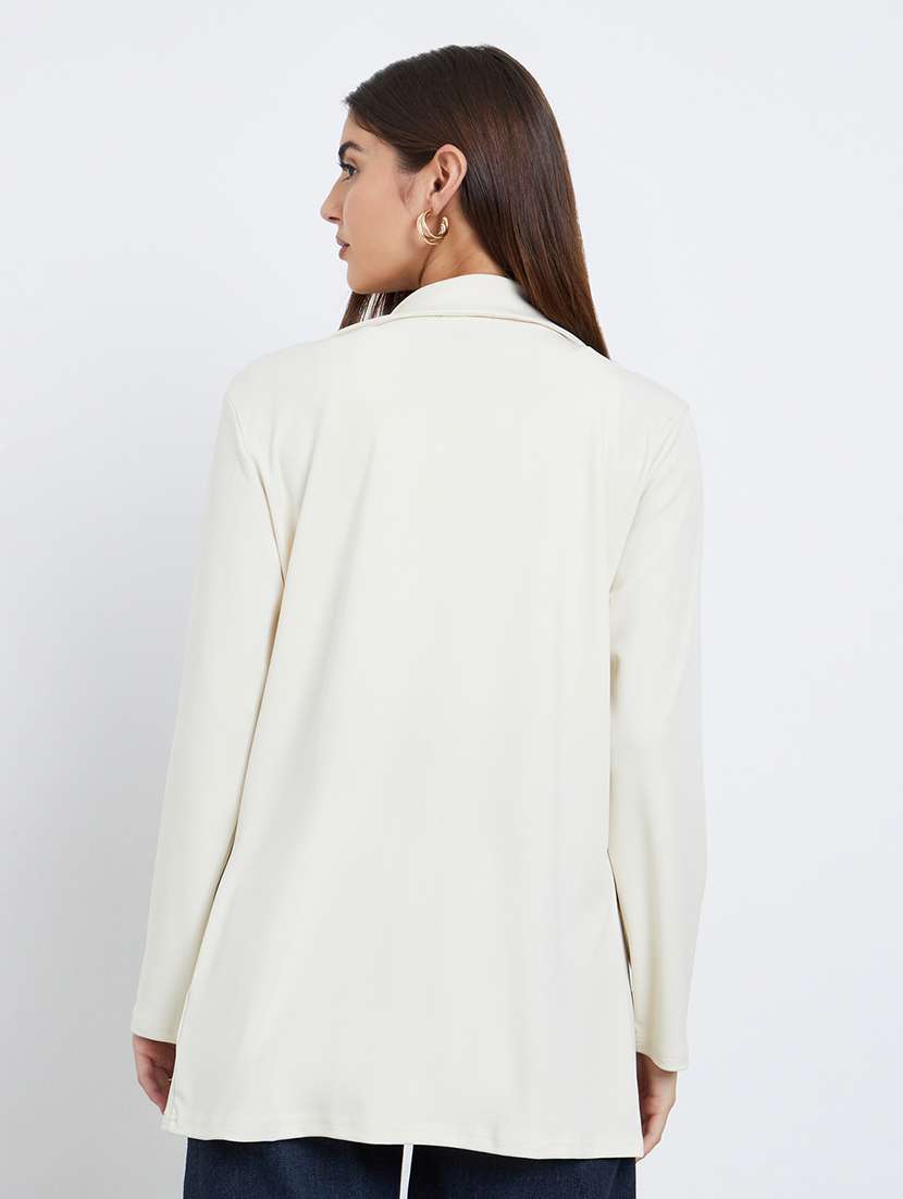 women solid long sleeve single breasted blazer - 22287852 -  Standard Image - 2