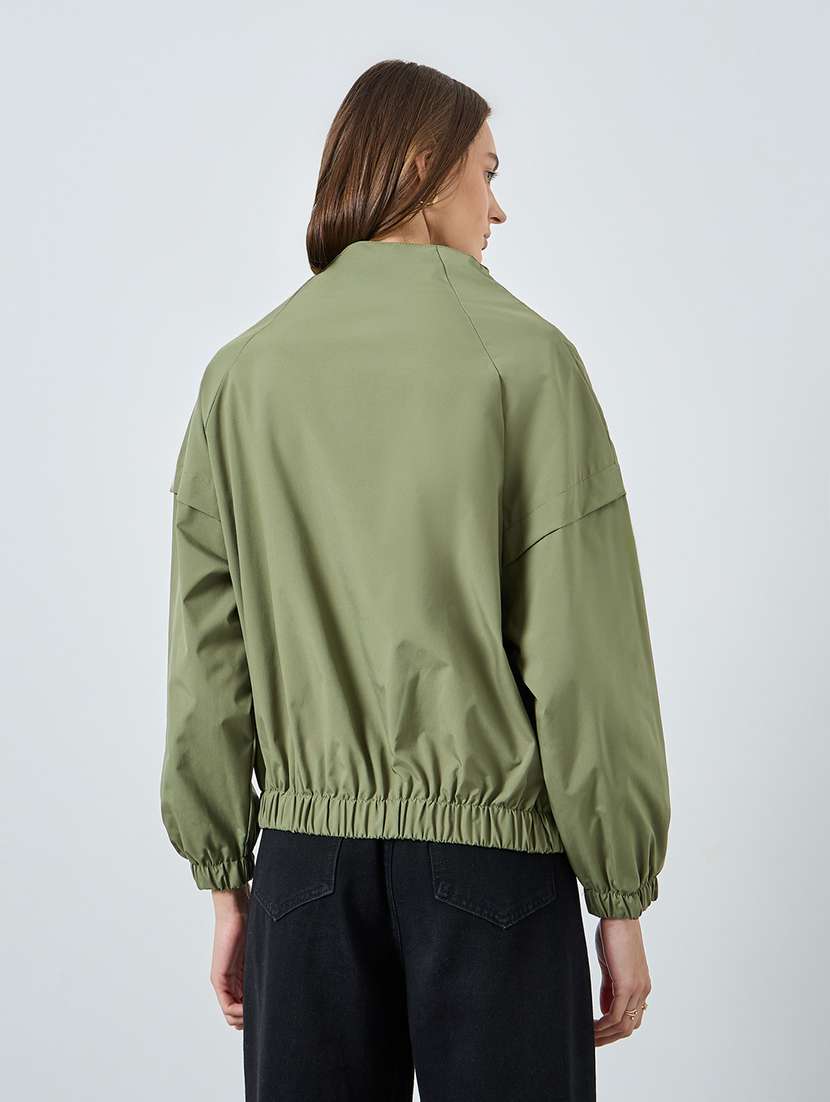 women solid long sleeve oversized jacket - 22287879 -  Standard Image - 2